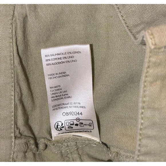 Free People Sweet Talk Cotton Wide Leg Chino Pants In Dried Aloe NWOT $128 Sz 27 - Picture 13 of 14